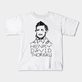 Henry David Thoreau by 9JD Kids T-Shirt